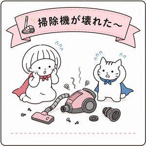 掃除機が壊れた