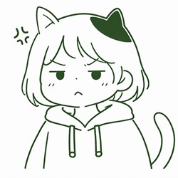 イライラ日傘ねこ